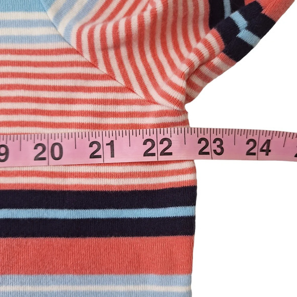 Talbots 3XP 100% Cotton Multicolor Striped 3/4 Sleeve Pullover Top - Picture 6 of 8